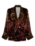 Pierre-Louis Mascia Kanpur velvet blazer - Red