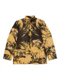 F.R.S For Restless Sleepers floral-print mandarin-collar shirt - Brown