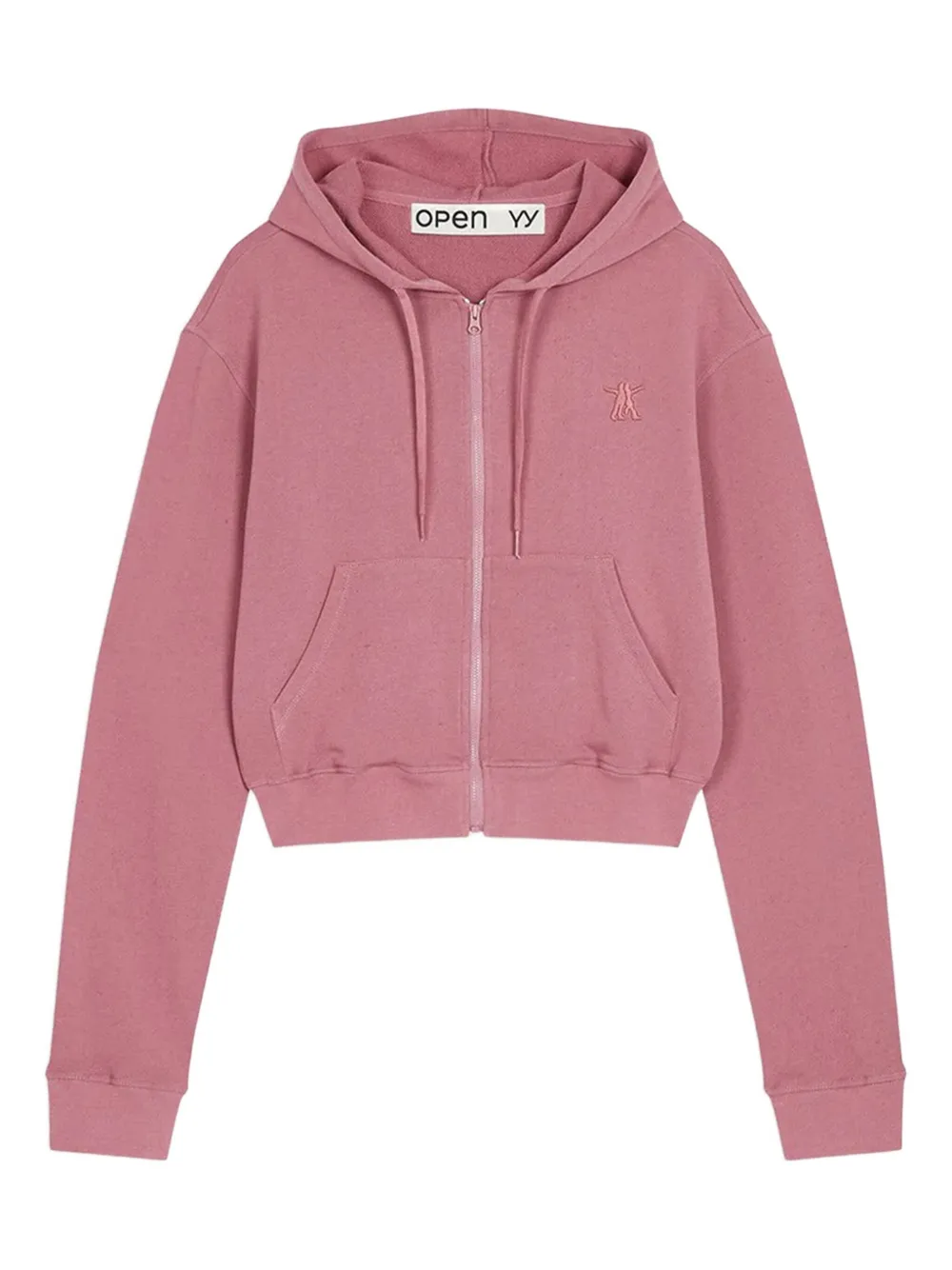 Open YY zip-up hooded jacket | Pink | Image 1