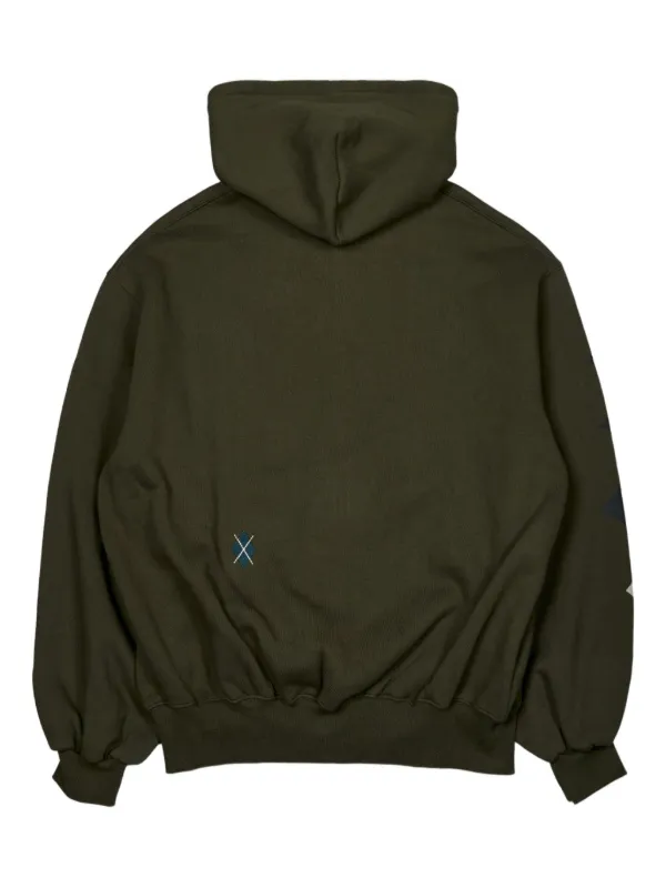 トップス OPENyy Jacquard Hoodie Open YY zip-up sleeve-print Hoodie | Green | FARFETCH