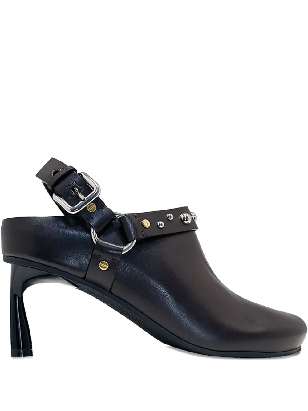 Stella McCartney Elyse buckle-detail studded pumps Black