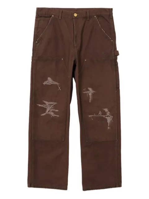 KAMIYA  pantalones con bolsillos de parche