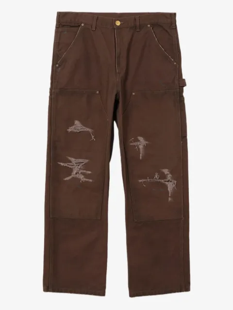 KAMIYA  distressed patch-pocket trousers