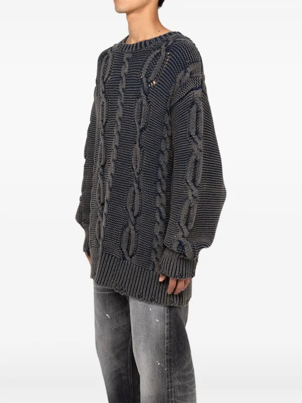 トップス KAMIYA Distressed Knit Pullover BLACK M KAMIYA Distressed Knit Pullover （BLACK） -FASCINATE