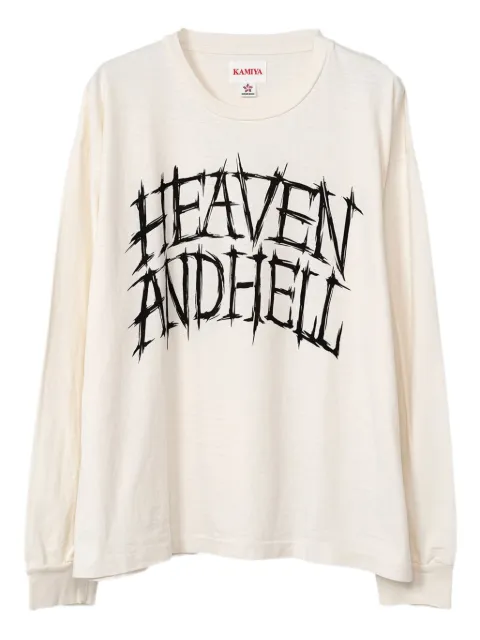 KAMIYA  graphic-print long-sleeve T-shirt