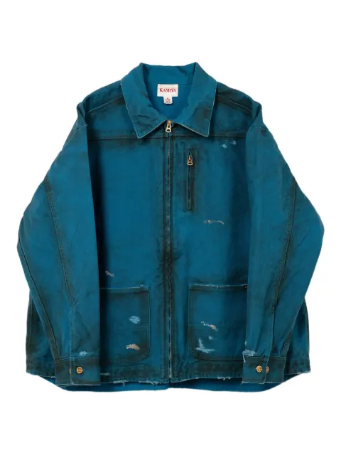 KAMIYA  Boro distressed zip-front jacket