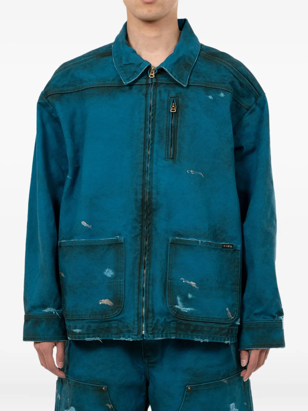 KAMIYA  Boro distressed zip-front jacket | Denim Jackets | Image 2