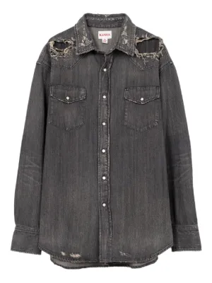 KAMIYA Hooded Checked Shirt | Black | FARFETCH