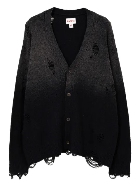 KAMIYA  faded distressed cardigan