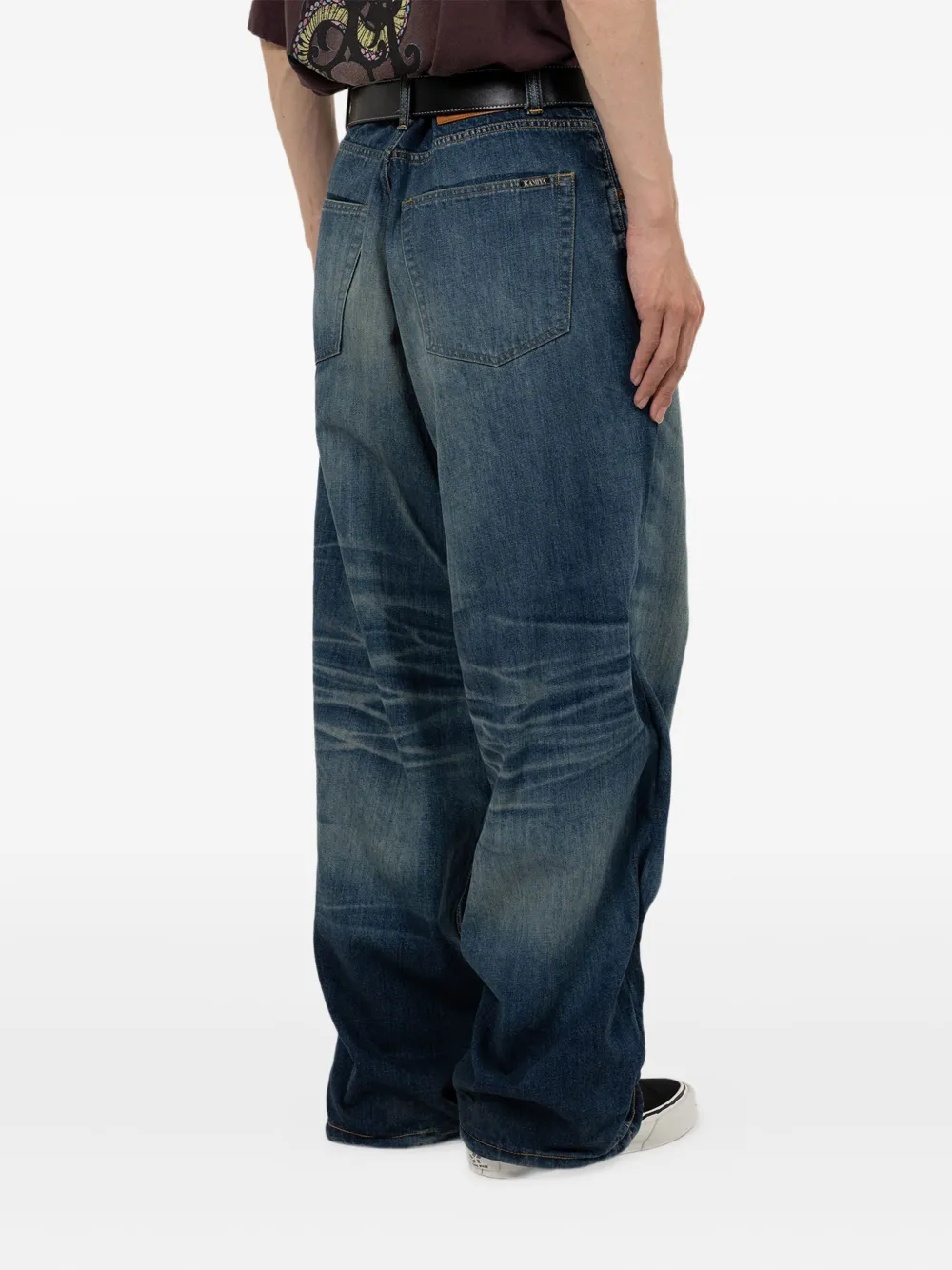 KAMIYA Wire jeans met wijde pijpen Blauw