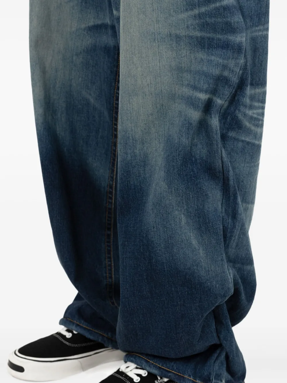 KAMIYA Wire jeans met wijde pijpen Blauw