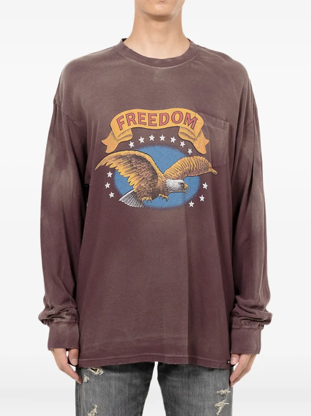KAMIYA Freedom T-shirt met lange mouwen - Bruin