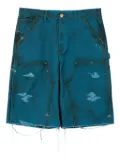 KAMIYA distressed painter shorts - Blue