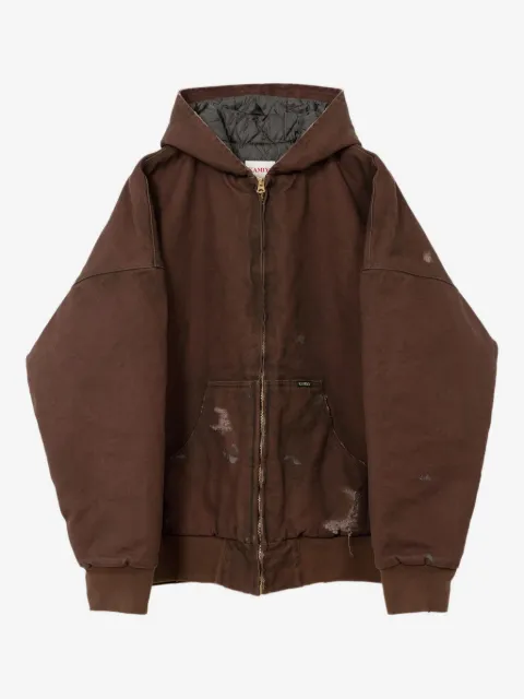 KAMIYA  Boro distressed hooded jacket