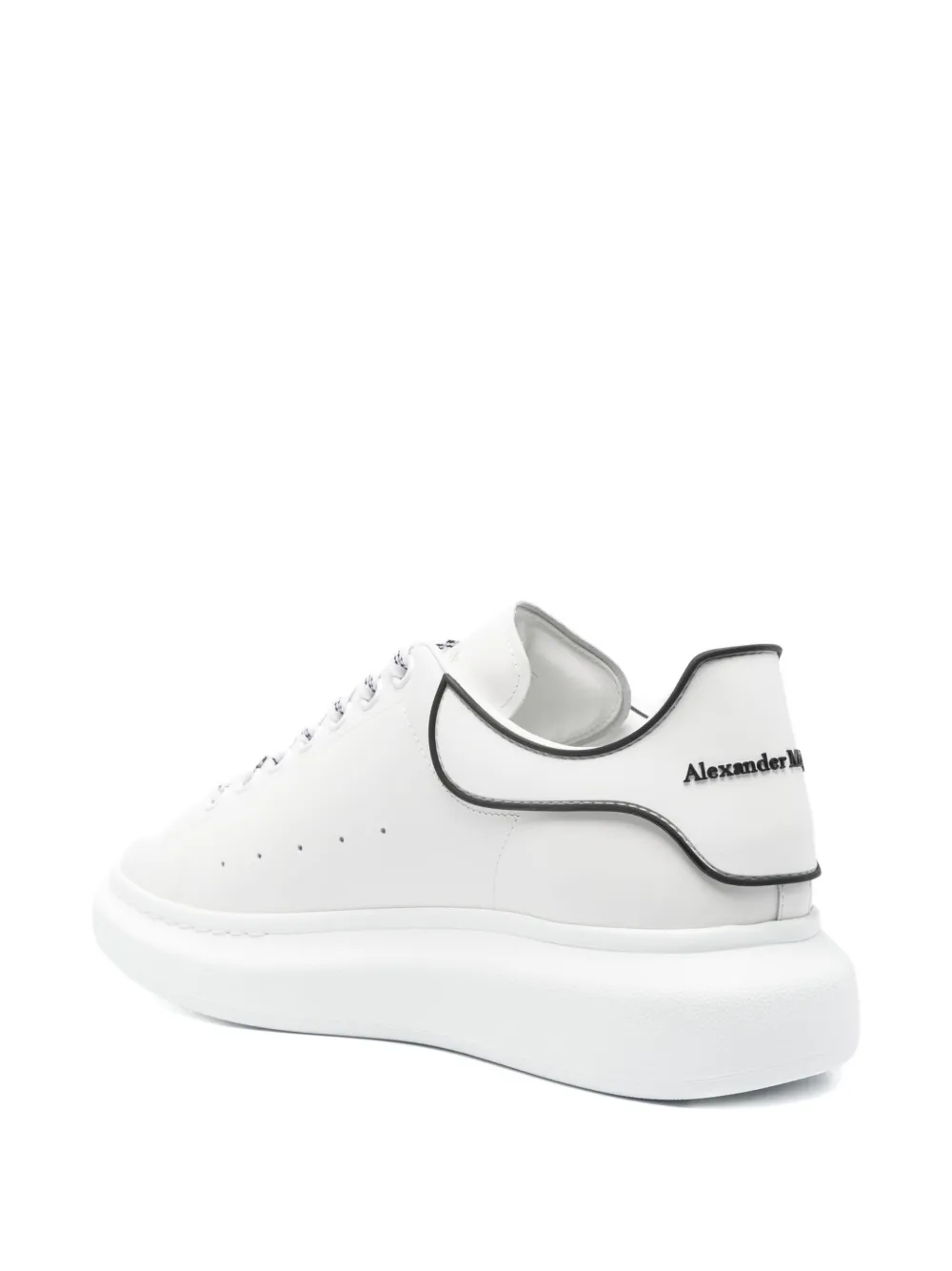 Alexander McQueen NEW TECH CALFTPU HEEL COUNTER CHUNKY SOLE SNEAKER WHT BLK O White