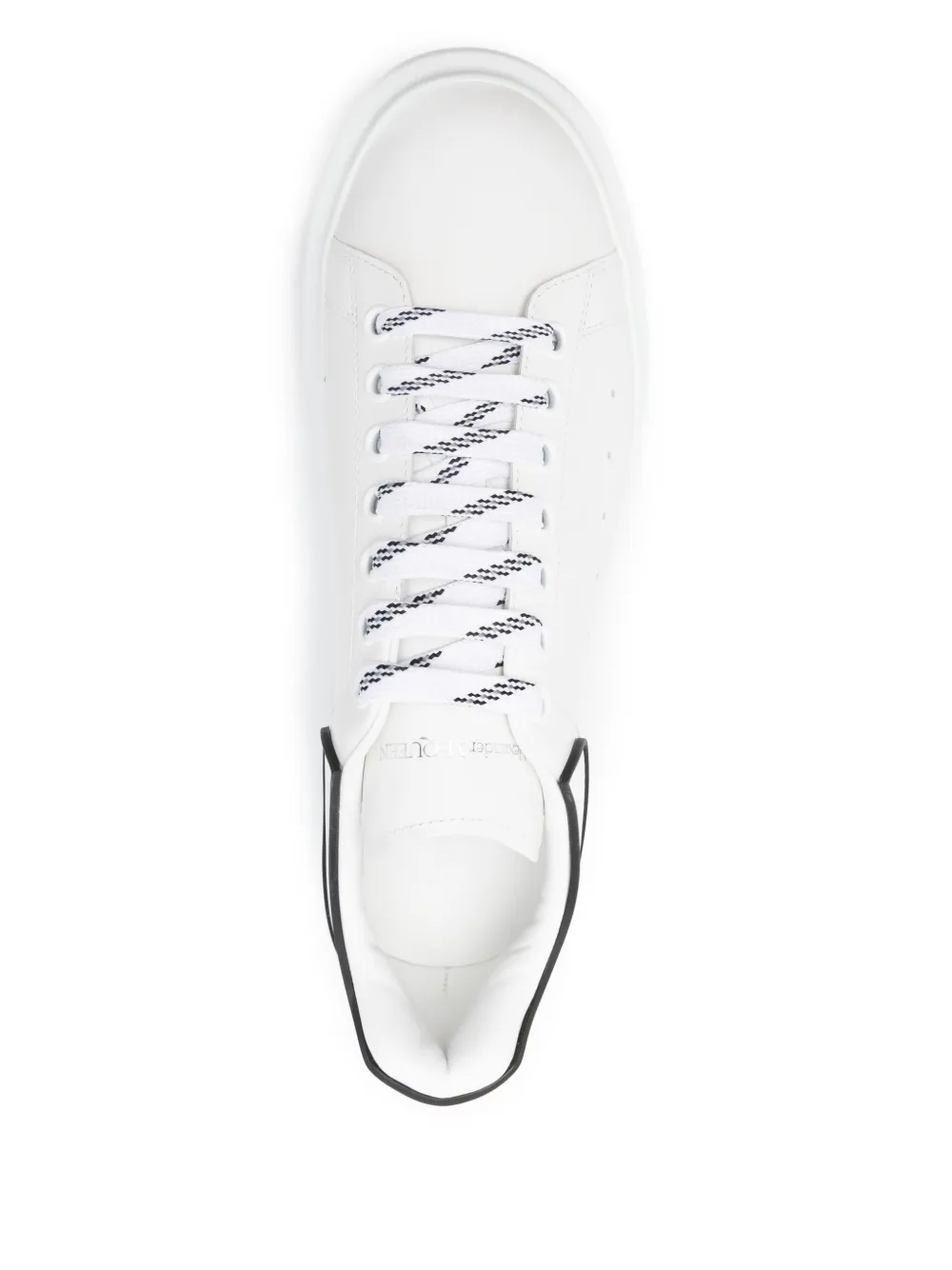 Alexander McQueen NEW TECH CALFTPU HEEL COUNTER CHUNKY SOLE SNEAKER WHT BLK O White