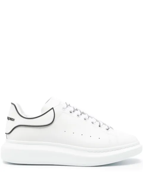 Alexander McQueen NEW TECH CALFTPU HEEL COUNTER CHUNKY SOLE SNEAKER WHT BLK O