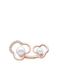 TASAKI 18K rose gold Chants signature akoya pearl and diamonds ring - Pink