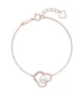 TASAKI 18K rose gold Chants signature akoya pearl and diamonds bracelet
