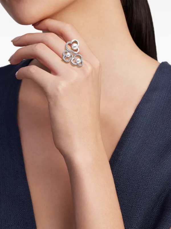 TASAKI Chants アコヤパール＆ダイヤモンド リング 18Kローズゴールド