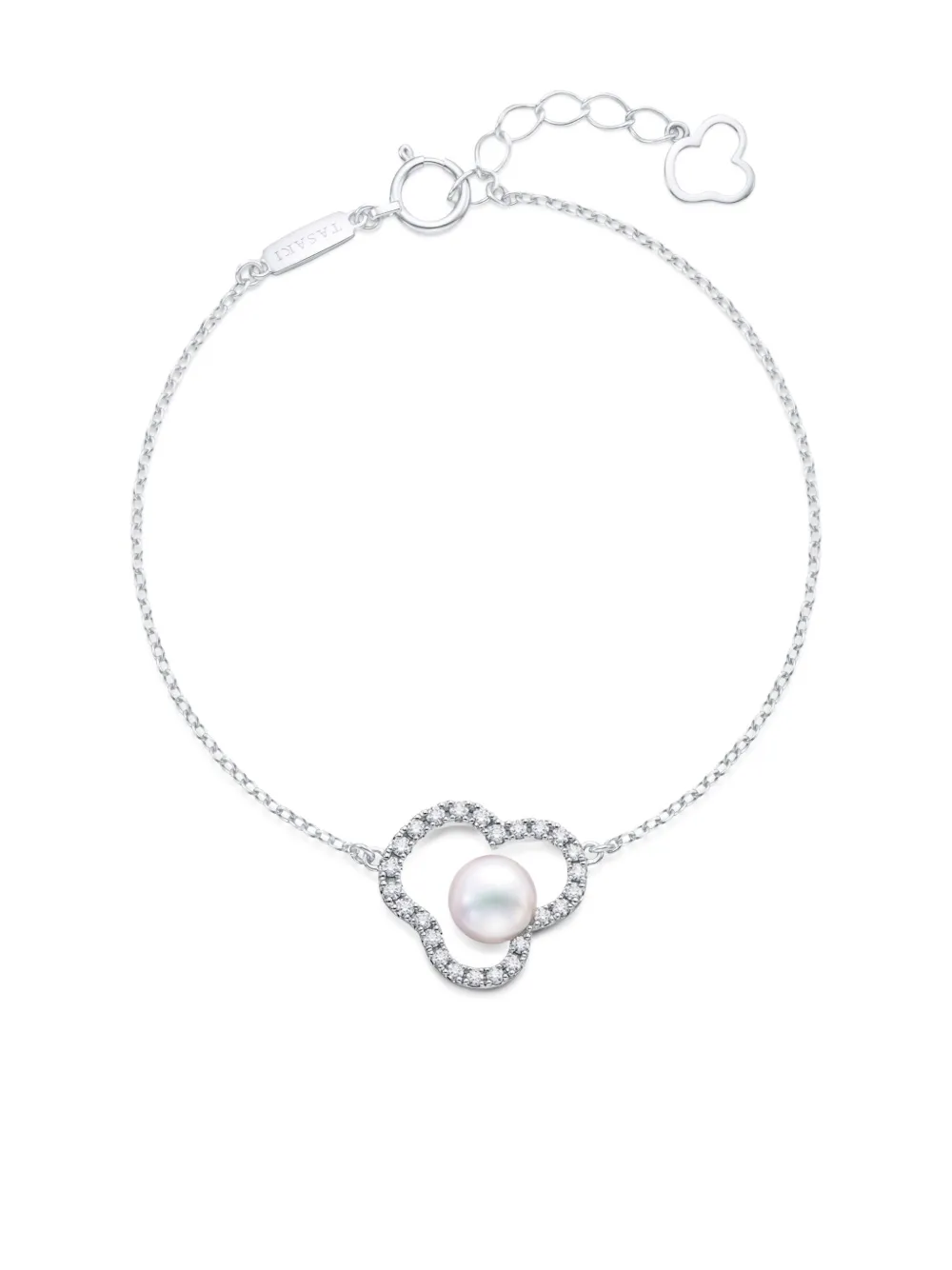 TASAKI 18K white gold Chants signature akoya pearl and diamonds TASAKI 18K white gold Chants signature akoya pearl and diamonds
