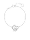 TASAKI 18K white gold Chants signature akoya pearl and diamonds bracelet - Silver