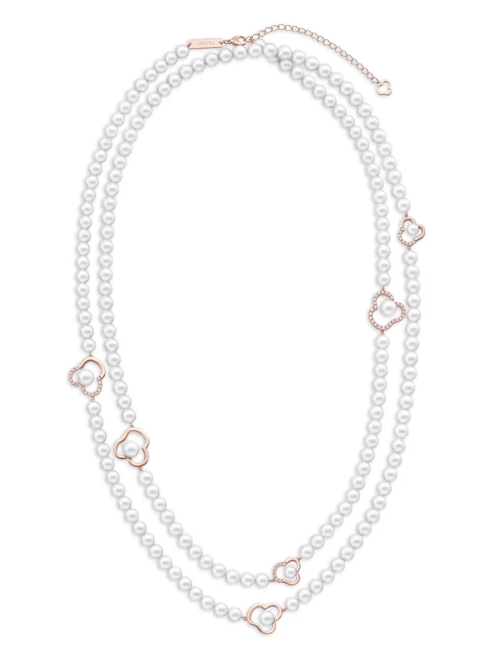 TASAKI 18K rose gold Chants signature akoya pearl and diamonds TASAKI 18K rose gold Chants signature akoya pearl and diamonds