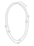 TASAKI 18K rose gold Chants signature akoya pearl and diamonds necklace - Silver
