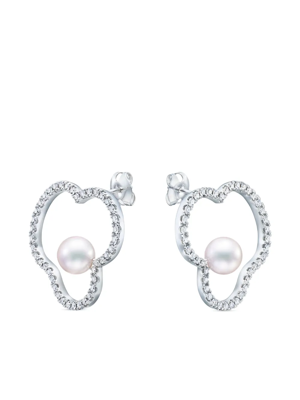 TASAKI 18K white gold Chants signature akoya pearl and diamonds TASAKI 18K white gold Chants signature akoya pearl and diamonds