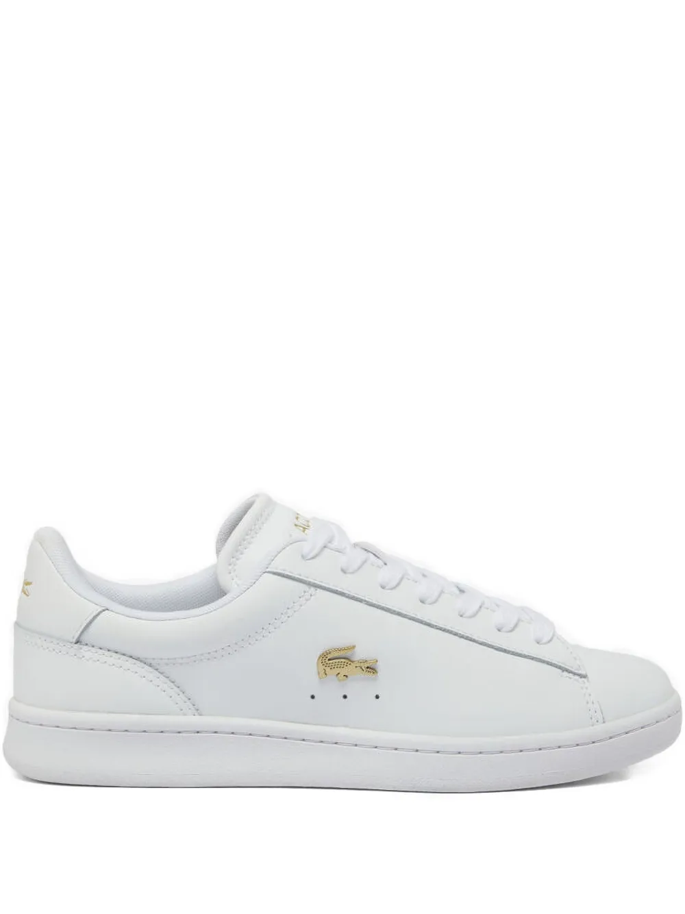 Lacoste gold-logo leather sneakers White