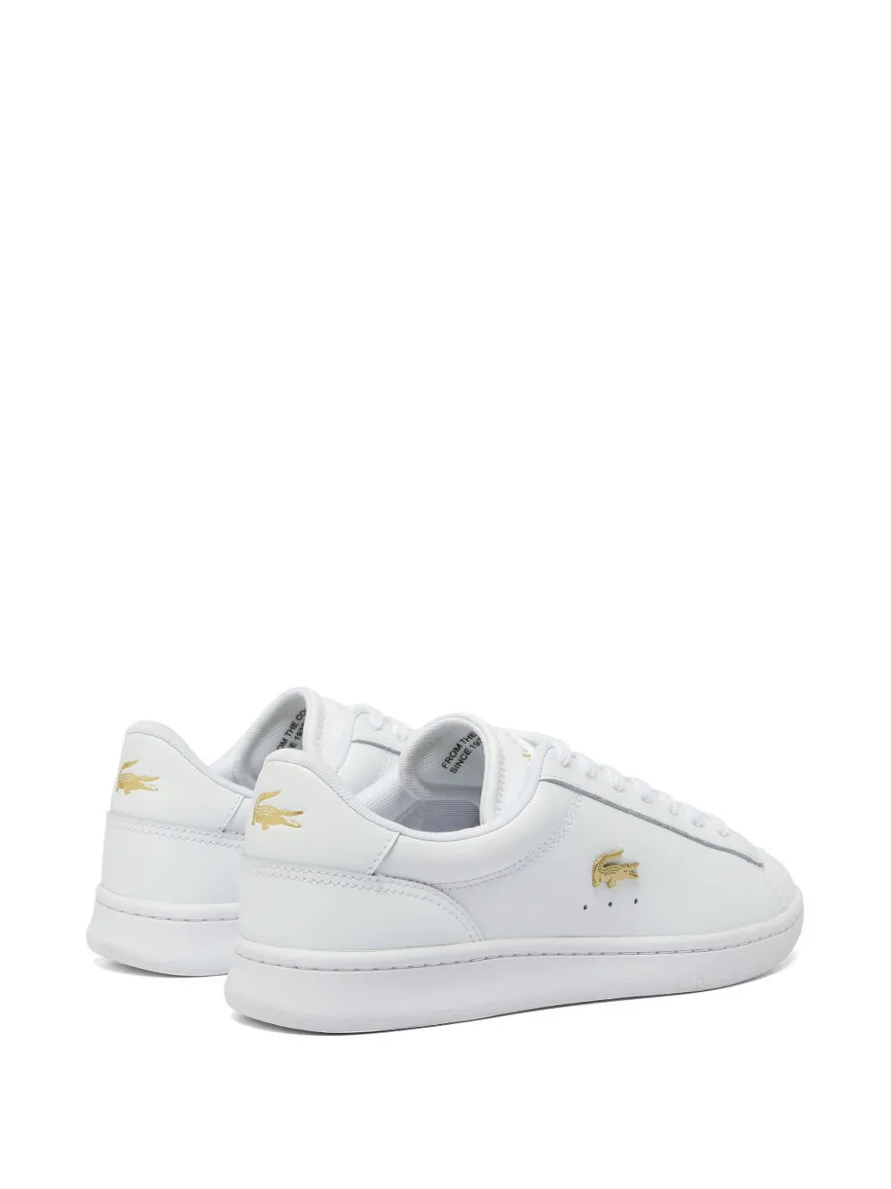 Lacoste gold-logo leather sneakers White