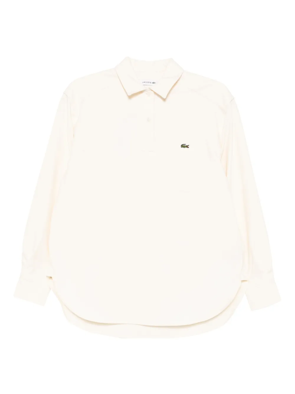 Lacoste Logo Flannel Blouses In Neutral
