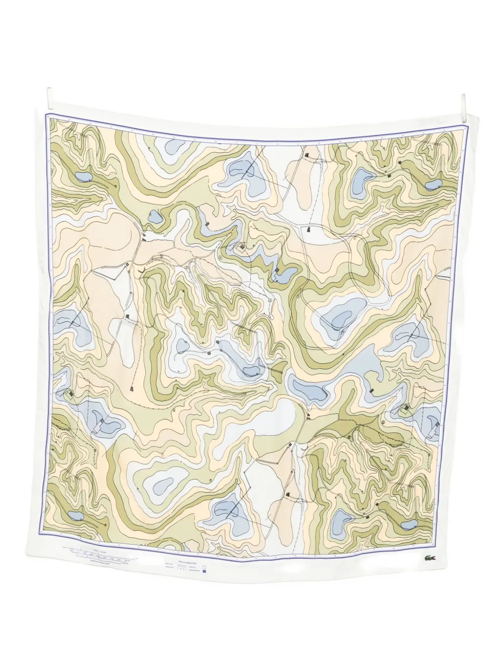 Lacoste Graphic-printed Scarf In Multi