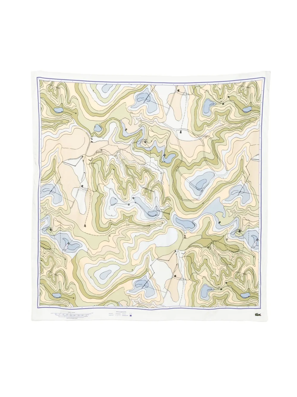 Lacoste Sjaal met grafische print Wit