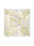 Lacoste graphic-printed scarf - White
