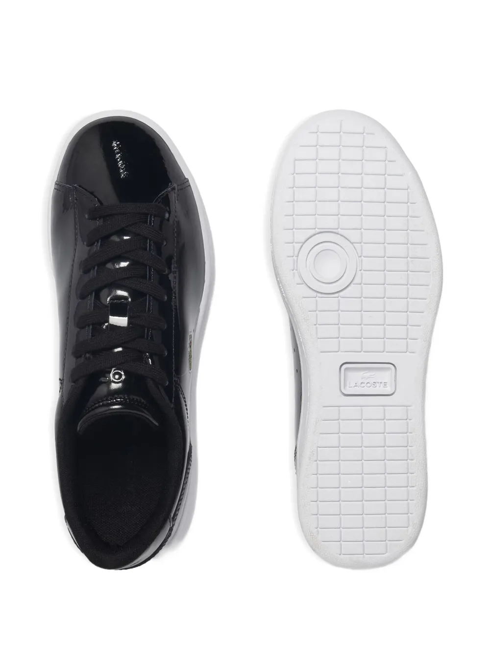 Lacoste patent leather sneakers Black