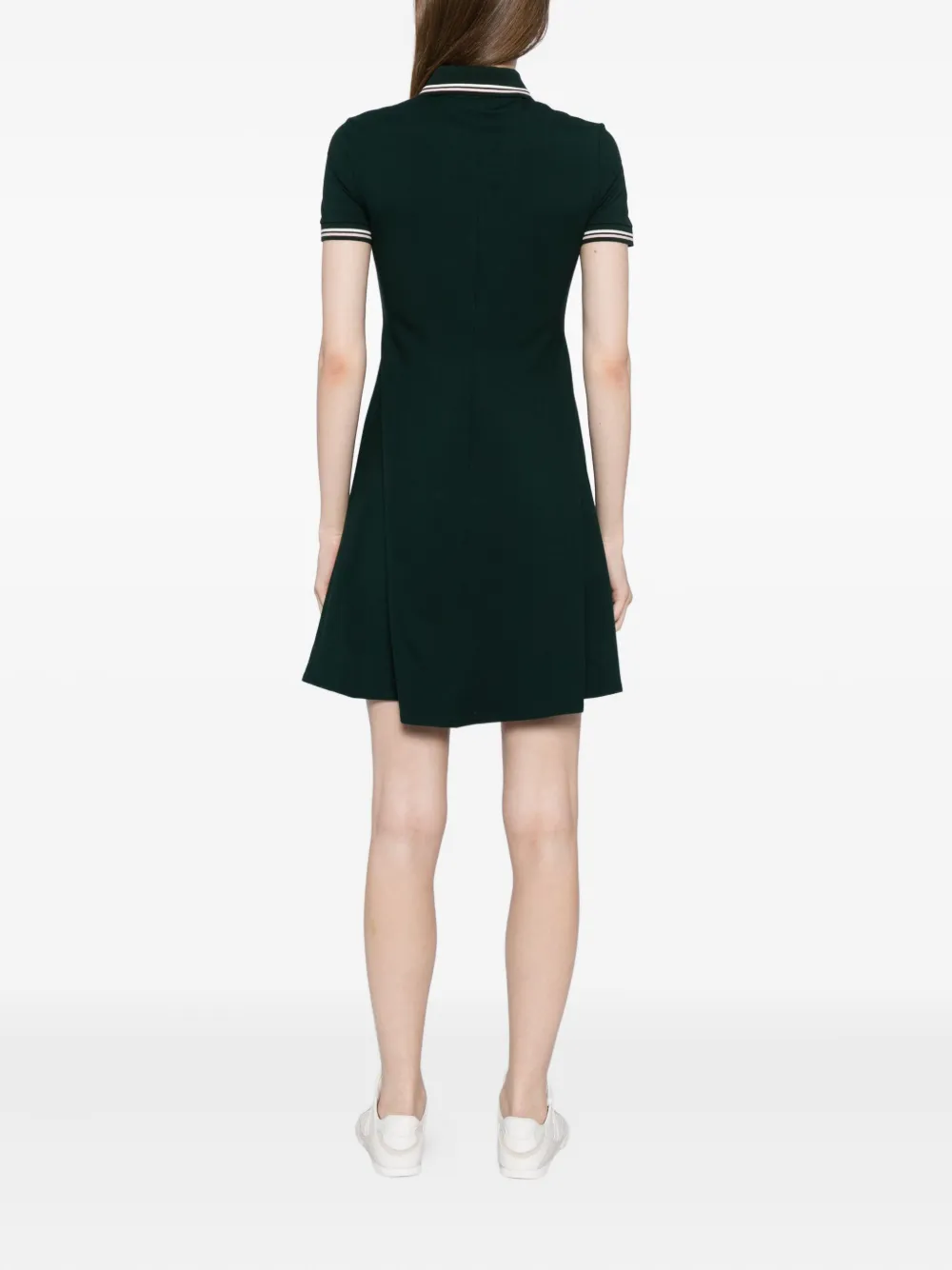 Lacoste Logo-appliqué Polo Dress In Green