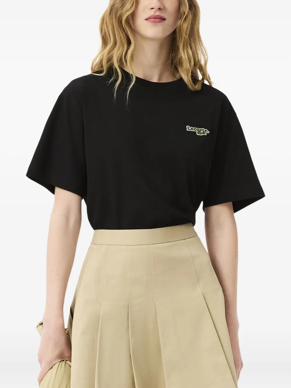 Lacoste embroidered-logo short-sleeve T-shirt | Black | Image 1