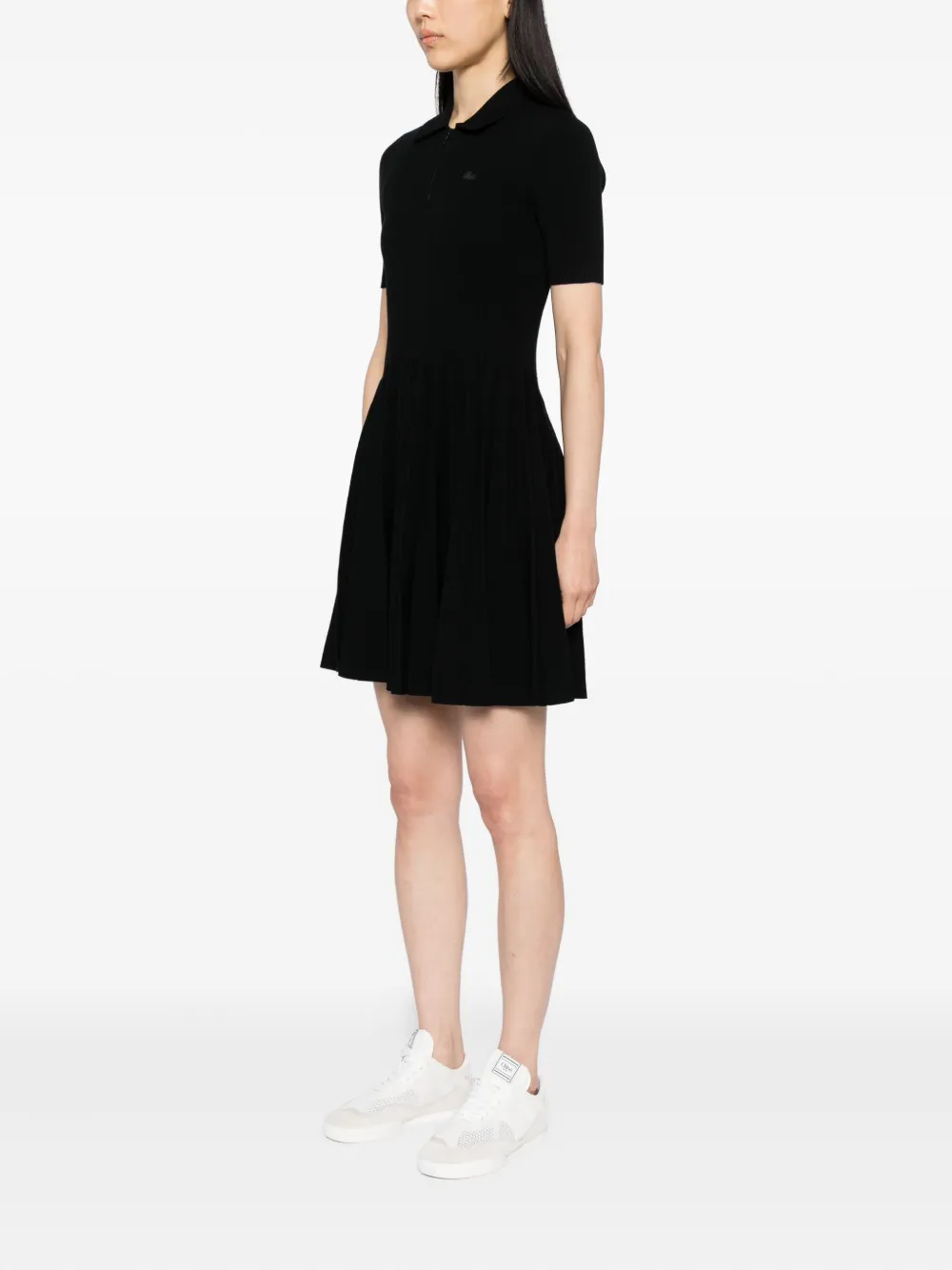 Lacoste Jurk met geborduurd logo Zwart