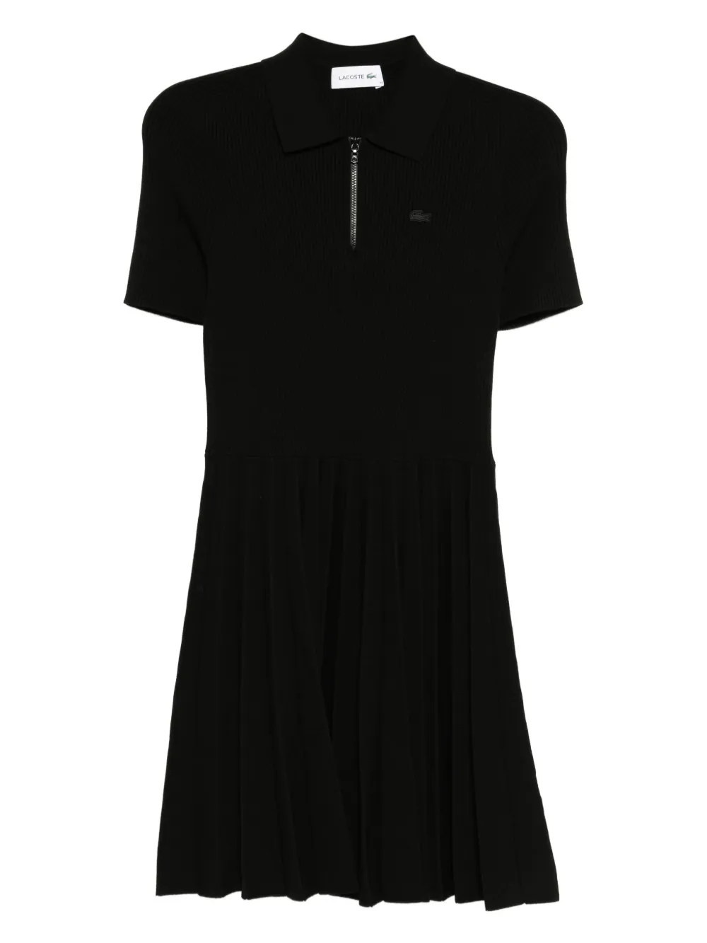 Lacoste Jurk met geborduurd logo Zwart
