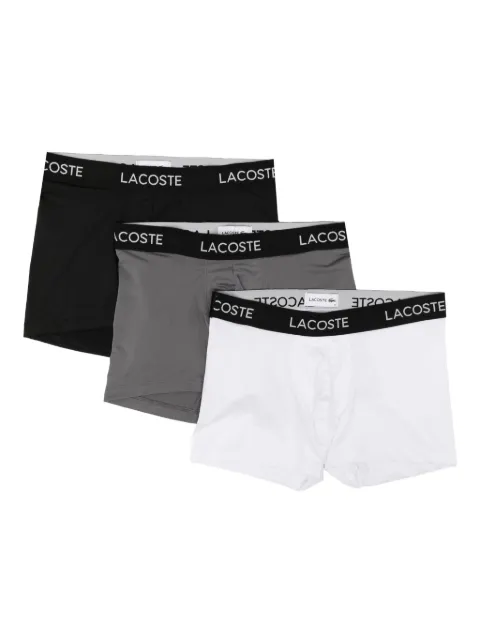 Lacoste logo-waistband boxer briefs (set of three)