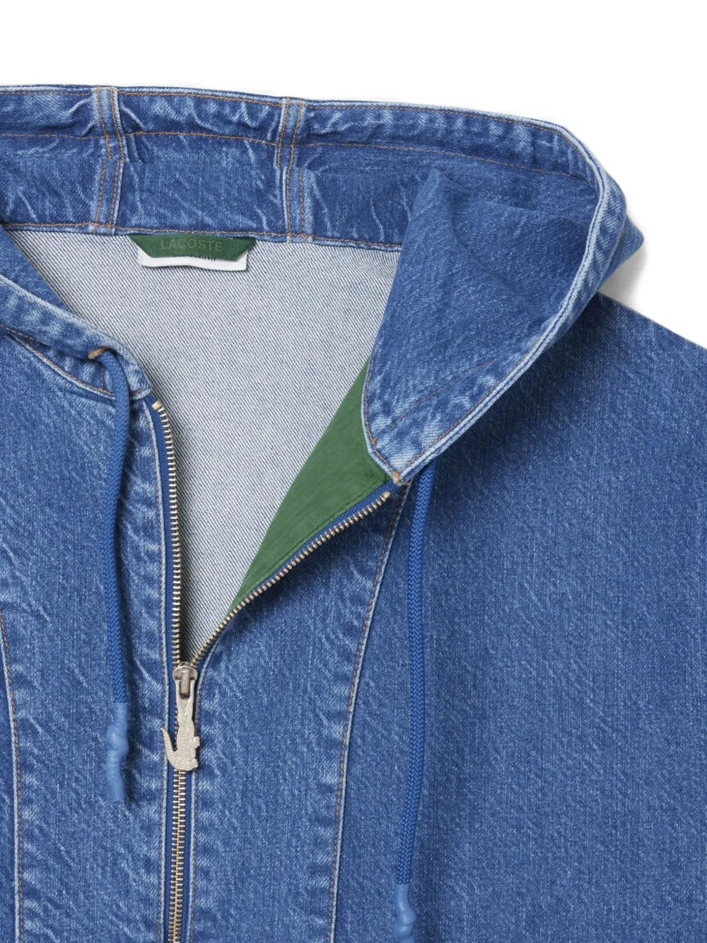 Lacoste Denim trui met capuchon Blauw