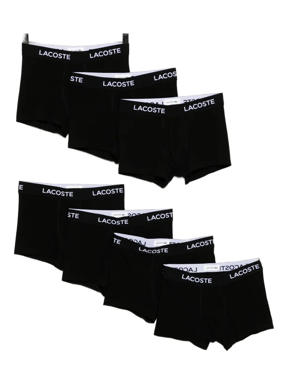 Lacoste logo-waistband boxer briefs (set of 7) - Nero