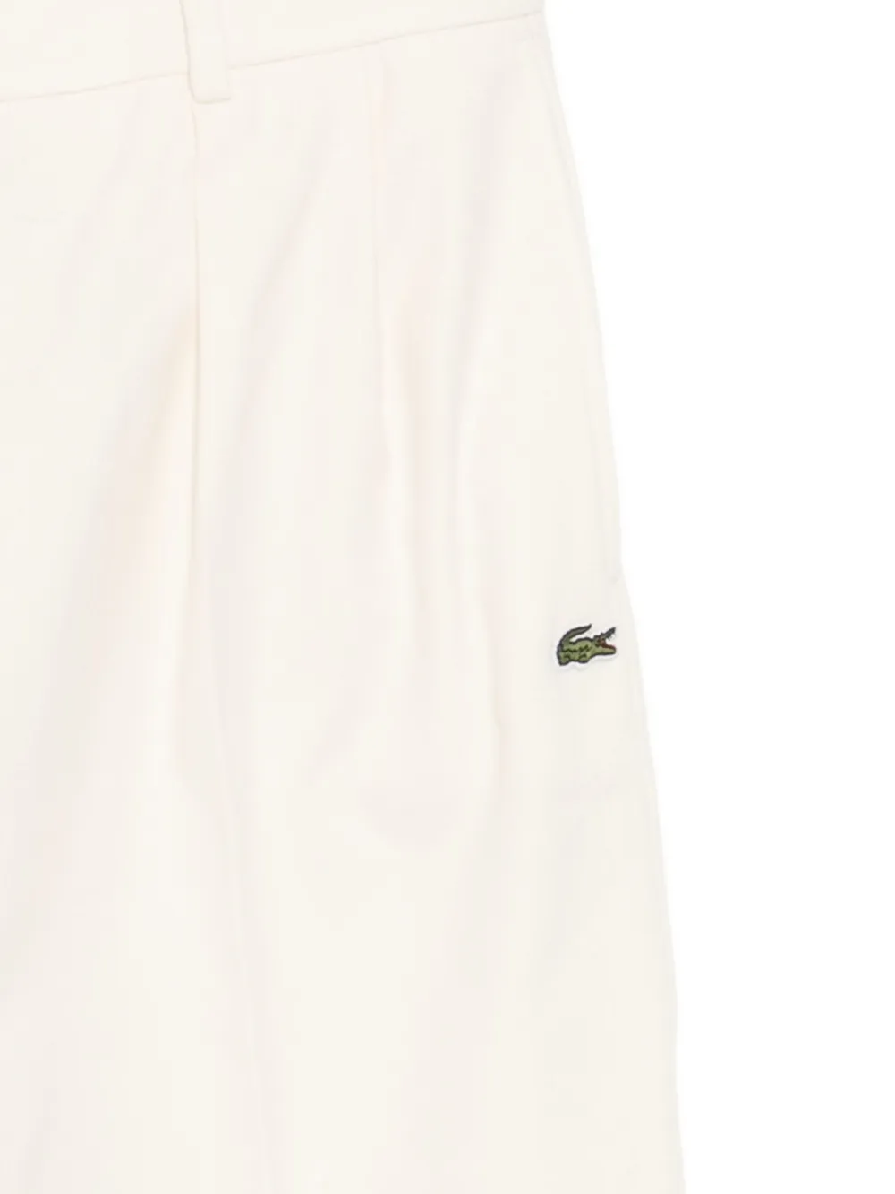 Lacoste Broek met geborduurd logo Beige