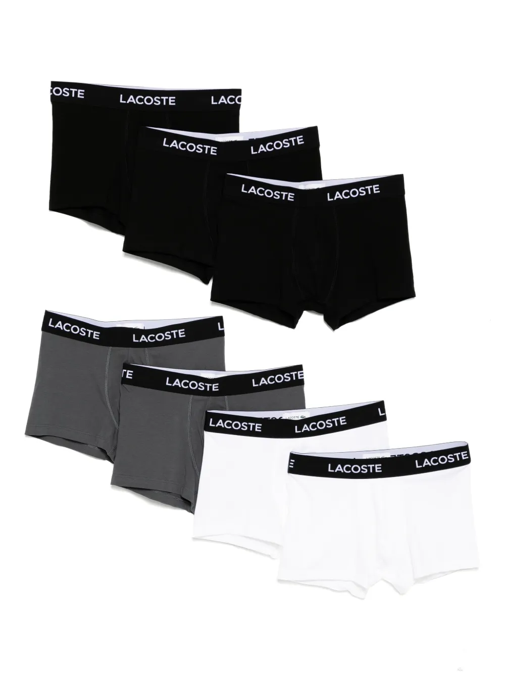 Lacoste logo-waistband boxer briefs (set of seven) | Black | Image 1
