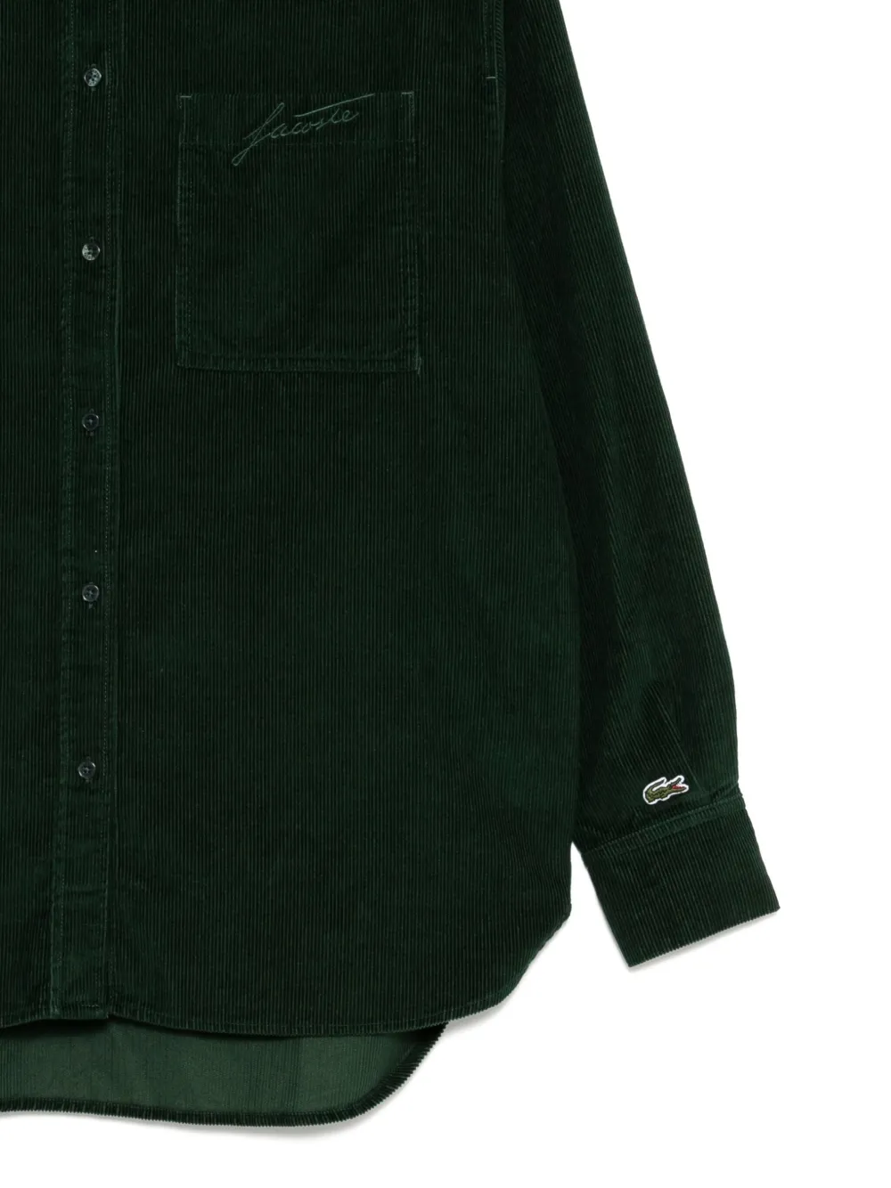 Lacoste Shirt met geborduurd logo Groen