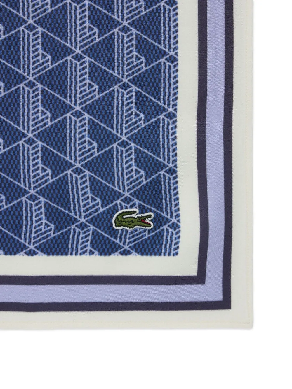 Lacoste Sjaal met geometrische print Blauw