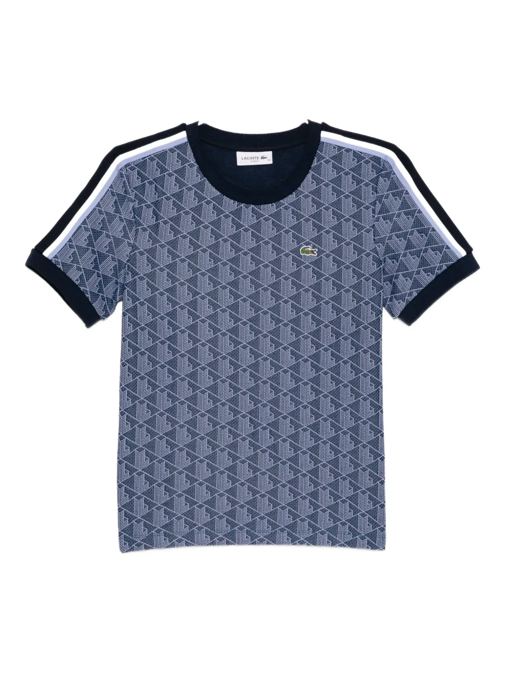 Lacoste Monogram T-shirt In Blue