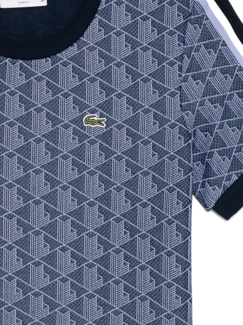 Lacoste Monogram T-shirt In Blue