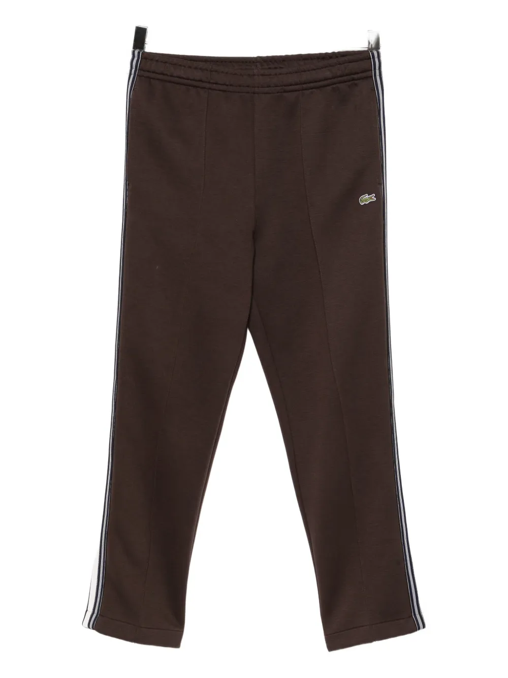Lacoste Logo-embroidered Trousers In Brown